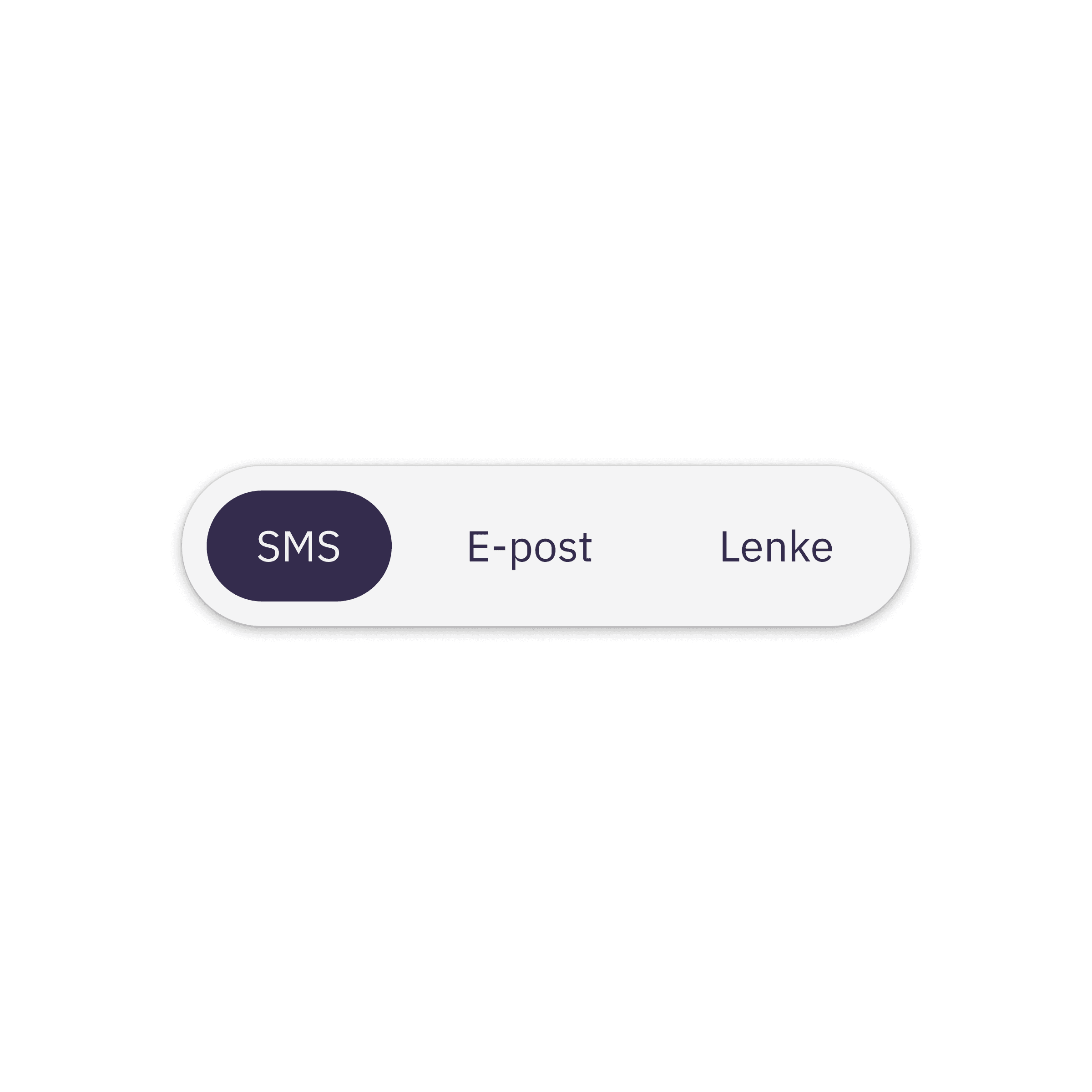 Invitasjonsvalg i Utleggsappen: SMS, e-post eller lenke